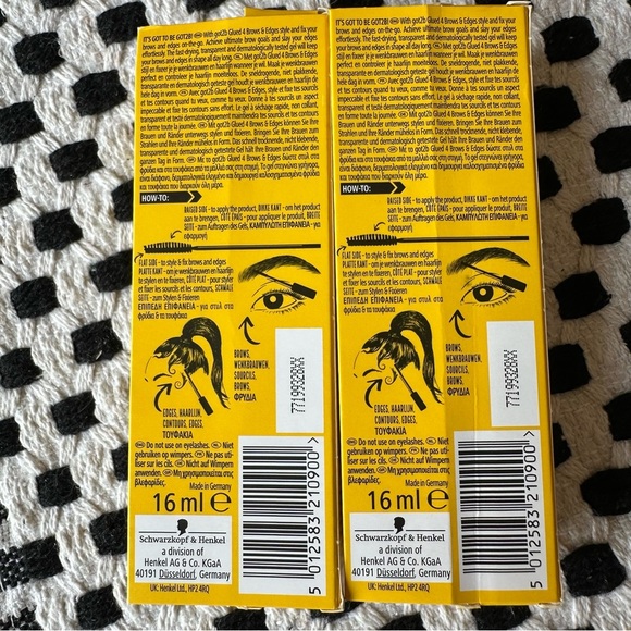 Got2B Glued for Brows & Edges 2 in 1 Wand Gel for Laying Edges NEW Set of 2 - Picture 3 of 5